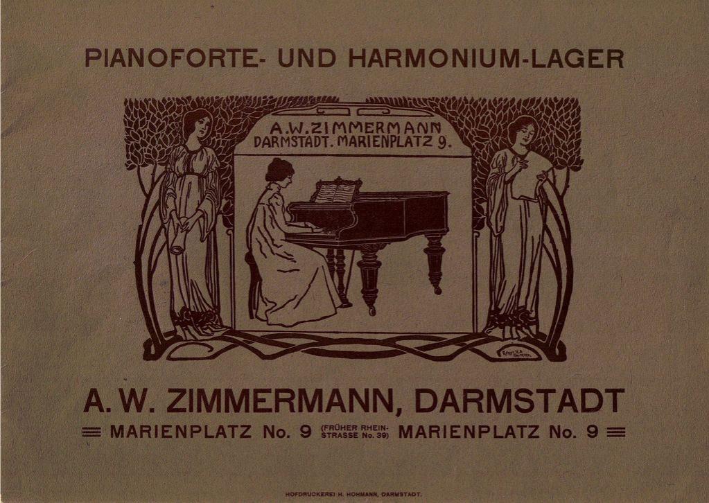Katalog der Firma A.W. Zimmermann etwa 1901.